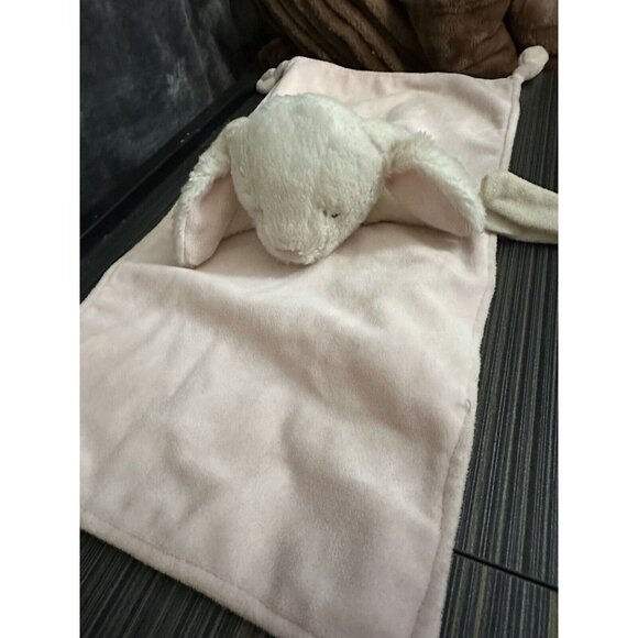 '14 Carters Pink Bunny Rabbit Long Lovey Velvet Knotted Security Blanket L31474H - Picture 1 of 16